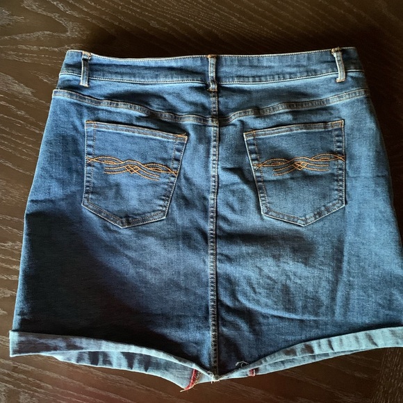 Frye & Co. womens denim mini skirt size 14 western beachy coastal cowgirl - Picture 3 of 14